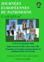 Journées Européennes du Patrimoine à Camarsac, ARSEC 2018-09-16
